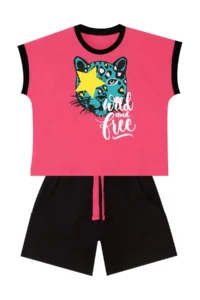MSHB&G Wild And Free Girls' Summer T-Shirt Shorts Set - Image 3