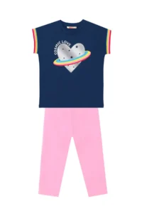 MSHB&G Cosmic Love Girls' Summer T-Shirt Leggings Set - Image 3