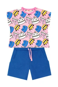 MSHB&G Sweet Cookies Girl's Summer T-shirt Shorts Set - Image 3