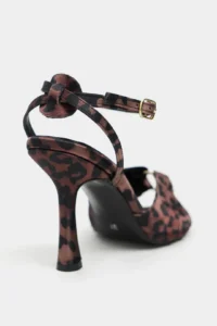 Nisantasi Shoes Raven LEO Satin Ankle Strap Women Thin Heels Shoes - Image 4