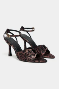 Nisantasi Shoes Raven LEO Satin Ankle Strap Women Thin Heels Shoes - Image 5