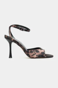 Nisantasi Shoes Charms Leopard Satin Bilek Belt Detailed Women Thin Heels Shoes - Image 6