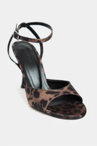 Nisantasi Shoes Charms Leopard Satin Bilek Belt Detailed Women Thin Heels Shoes - Image 7