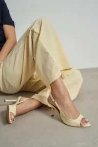Nisantasi Shoes MAIA BUTTER YELLOW MATTE Pointed toe Front Light Thin Heels Women Shoes - Image 6