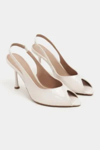 Nisantasi Shoes Betty BEIGE Patent Burnu Light Women Heels Shoes - Image 6