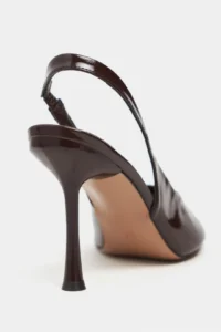 Nisantasi Shoes Betty Brown Patent Burnu Light Women Heels Shoes - Image 4