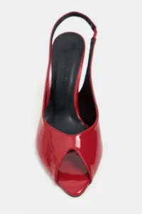 Nisantasi Shoes Betty Red Patent Burnu Light Women Heels Shoes - Image 4