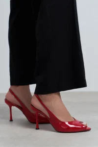 Nisantasi Shoes Betty Red Patent Burnu Light Women Heels Shoes - Image 8