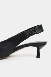 Nisantasi Shoes LUNIX Black MATTE Pointed toe Slingback Thin Heels Women Shoes - Image 5