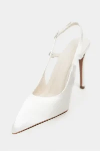 Nisantasi Shoes LADONIA Pearl Satin Arka Light Hair Clip Detailed Women Heels Shoes - Image 3