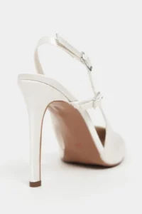 Nisantasi Shoes LADONIA Pearl Satin Arka Light Hair Clip Detailed Women Heels Shoes - Image 4