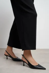 Nisantasi Shoes Megy Black MATTE Open-Back Hair Clip Detailed Pointed toe Women Heels Shoes - Image 2