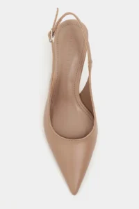 Nisantasi Shoes Megy Nude MATTE Open-Back Hair Clip Detailed Pointed toe Women Heels Shoes - Image 4
