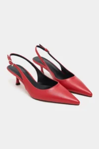 Nisantasi Shoes Megy Red MATTE Open-Back Hair Clip Detailed Pointed toe Women Heels Shoes - Image 6