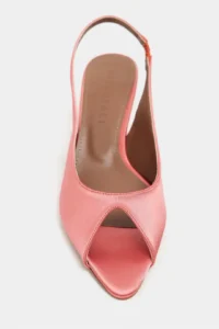 Nisantasi Shoes Salva Salmon Satin Pointed toe Front Light Women Heels Shoes - Image 4
