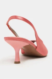 Nisantasi Shoes Salva Salmon Satin Pointed toe Front Light Women Heels Shoes - Image 5