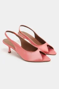 Nisantasi Shoes Salva Salmon Satin Pointed toe Front Light Women Heels Shoes - Image 6