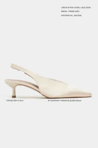 Nisantasi Shoes WILSON butter Satin Diver Material Open-Back Women Heels Shoes - Image 3
