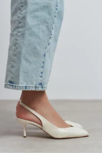 Nisantasi Shoes Aden BEIGE RUSTIC Patterned Front Light Pointed toe Women Heels Shoes - Image 9