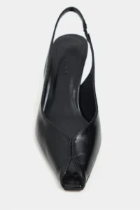 Nisantasi Shoes Aden Black RUSTIC Patterned Front Light Pointed toe Women Heels Shoes - Image 4