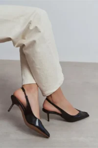 Nisantasi Shoes Aden Brown RUSTIC Patterned Front Light Pointed toe Women Heels Shoes - Image 2