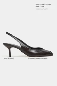 Nisantasi Shoes Aden Brown RUSTIC Patterned Front Light Pointed toe Women Heels Shoes - Image 3