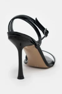 Nisantasi Shoes Sanny Black Patent  Bilek Belt Detailed Women Thin Heels Shoes - Image 6