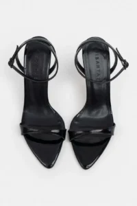 Nisantasi Shoes Sanny Black Patent  Bilek Belt Detailed Women Thin Heels Shoes - Image 8