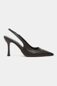 Nisantasi Shoes Elara COFFEE MATTE Slingback V Vamp Line Pointed toe Women Heels Shoes