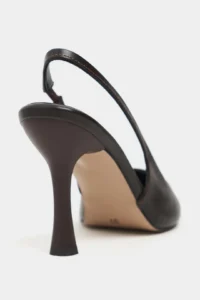 Nisantasi Shoes Elara COFFEE MATTE Slingback V Vamp Line Pointed toe Women Heels Shoes - Image 4