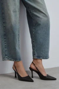 Nisantasi Shoes Elara COFFEE MATTE Slingback V Vamp Line Pointed toe Women Heels Shoes - Image 6