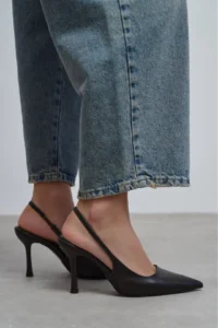 Nisantasi Shoes Elara COFFEE MATTE Slingback V Vamp Line Pointed toe Women Heels Shoes - Image 7