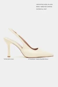 Nisantasi Shoes Elara BUTTER YELLOW MATTE Slingback V Vamp Line Pointed toe Women Heels Shoes - Image 2