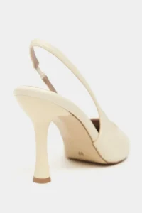 Nisantasi Shoes Elara BUTTER YELLOW MATTE Slingback V Vamp Line Pointed toe Women Heels Shoes - Image 4