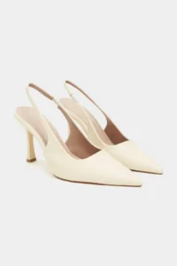 Nisantasi Shoes Elara BUTTER YELLOW MATTE Slingback V Vamp Line Pointed toe Women Heels Shoes - Image 5