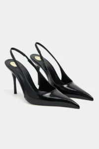 Nisantasi Shoes GLORIA Black Patent Belt Detailed Pointed toe Women Heels Shoes - Image 6