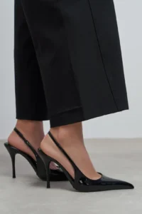Nisantasi Shoes GLORIA Black Patent Belt Detailed Pointed toe Women Heels Shoes - Image 7