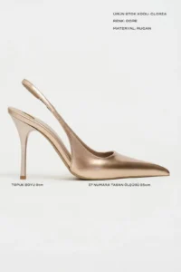 Nisantasi Shoes GLORIA DORE Patent Belt Detailed Pointed toe Women Heels Shoes - Image 3