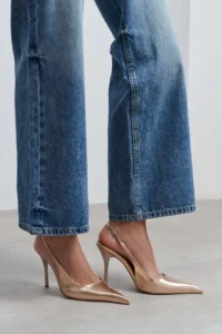 Nisantasi Shoes GLORIA DORE Patent Belt Detailed Pointed toe Women Heels Shoes - Image 7