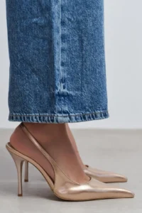 Nisantasi Shoes GLORIA DORE Patent Belt Detailed Pointed toe Women Heels Shoes - Image 8