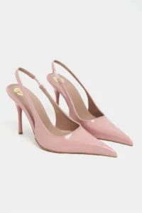 Nisantasi Shoes Gloria Dusty ROSE Patent Belt Detailed Pointed toe Women Heels Shoes - Image 5