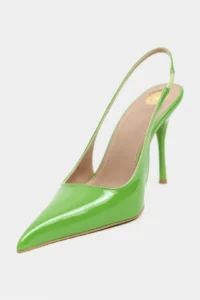 Nisantasi Shoes GLORIA Green Patent Belt Detailed Pointed toe Women Heels Shoes - Image 2
