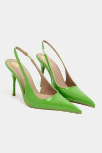 Nisantasi Shoes GLORIA Green Patent Belt Detailed Pointed toe Women Heels Shoes - Image 4