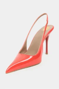 Nisantasi Shoes Gloria Orange Patent Belt Detailed Pointed toe Women Heels Shoes - Image 4