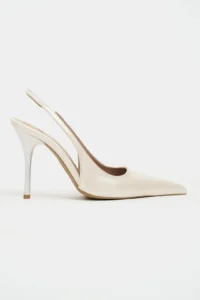 Nisantasi Shoes GLORIA Pearl Patent Belt Detailed Pointed toe Women Heels Shoes