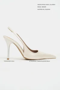 Nisantasi Shoes GLORIA Pearl Patent Belt Detailed Pointed toe Women Heels Shoes - Image 2