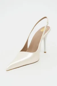 Nisantasi Shoes GLORIA Pearl Patent Belt Detailed Pointed toe Women Heels Shoes - Image 3