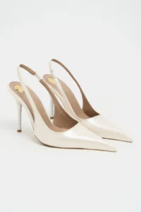 Nisantasi Shoes GLORIA Pearl Patent Belt Detailed Pointed toe Women Heels Shoes - Image 5