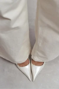 Nisantasi Shoes GLORIA Pearl Patent Belt Detailed Pointed toe Women Heels Shoes - Image 6