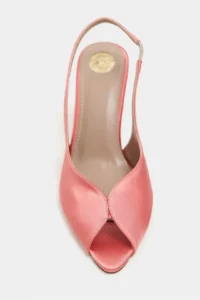Nisantasi Shoes Roxy Salmon Satin Ankle Tied Toe Light Detailed Women Heels Shoes - Image 4